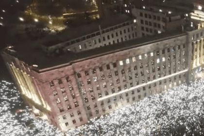Studenti na protestu zgrade RTS-a
